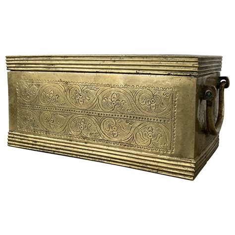 small vintage 1950s metal box|brass monument metal boxes.